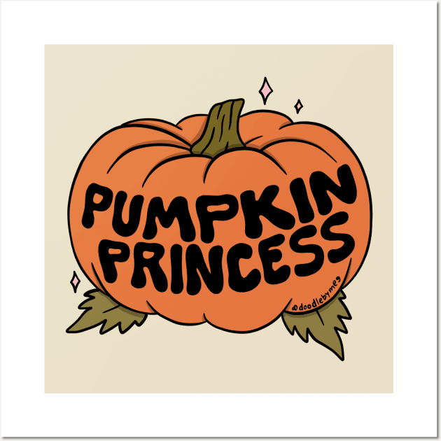 Pumpkin Princess Wall Art by Doodle by Meg